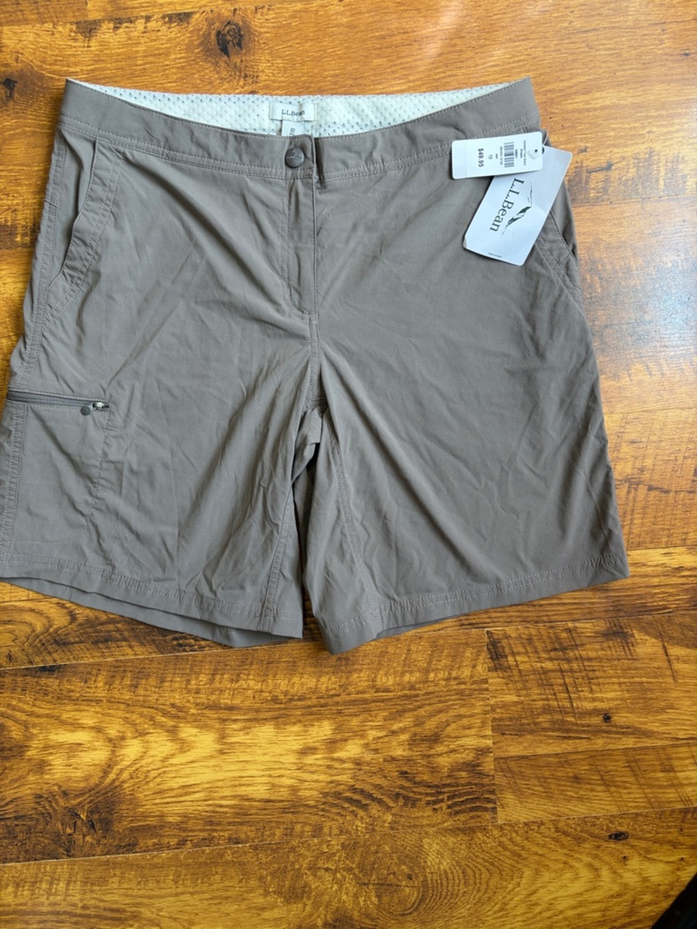 L.L.Bean Taupe Utility Travel Shorts